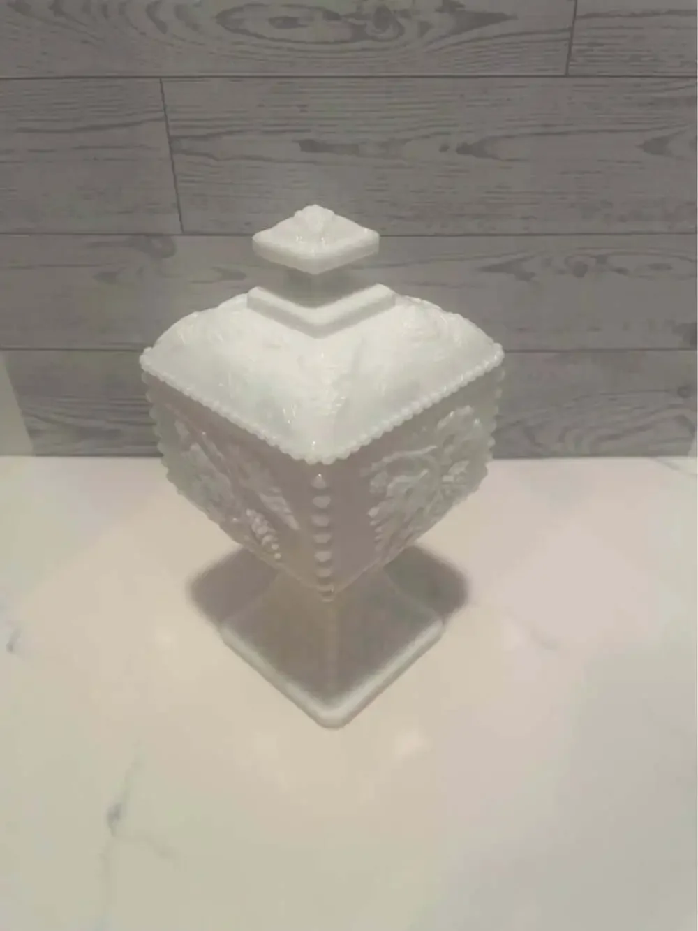 Vintage Westmorland Milk Glass Lidded Candy Dish